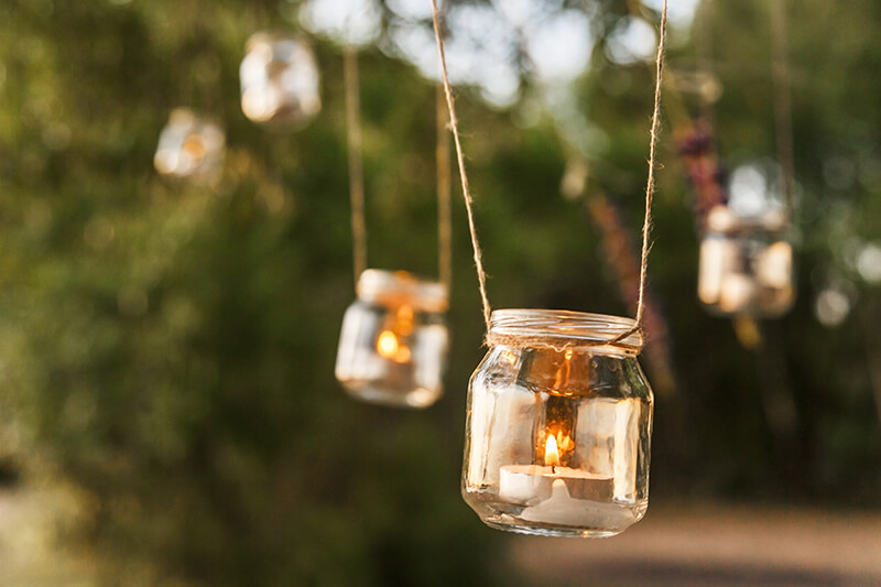 Hanging garden lanterns