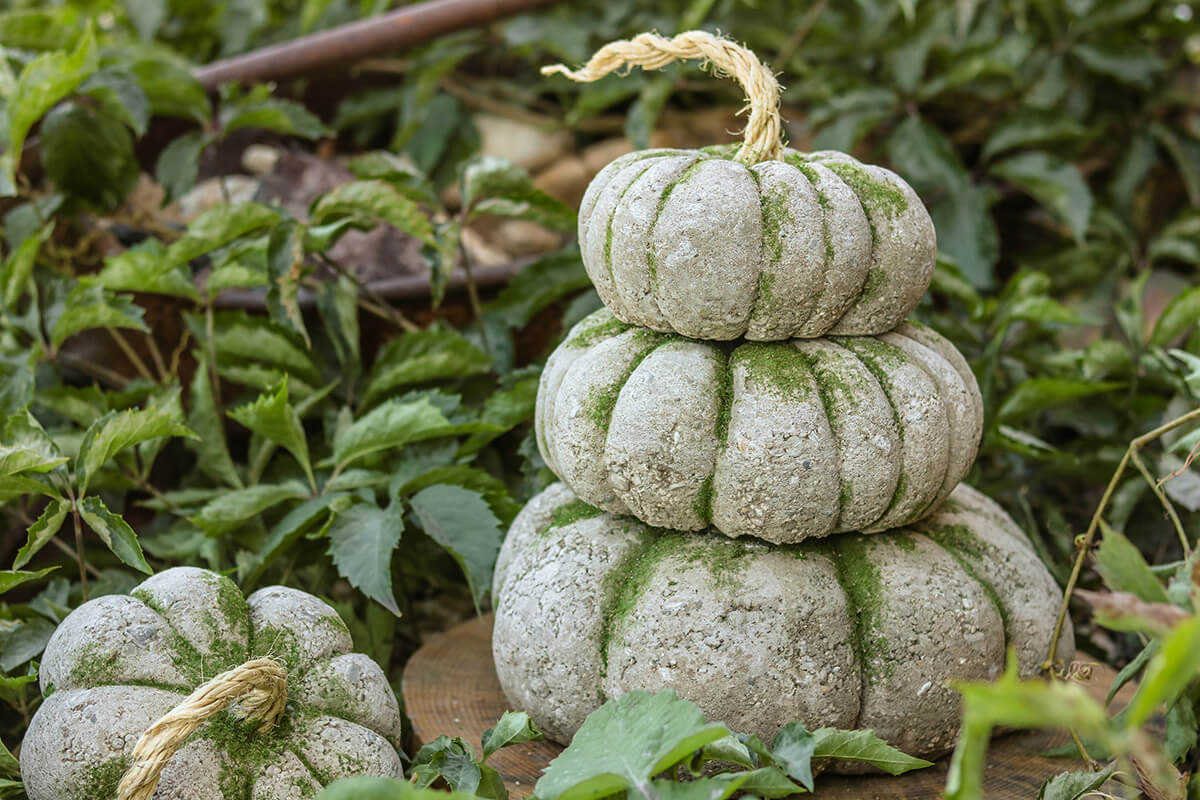 Concrete Pumpkin for Fall Décor