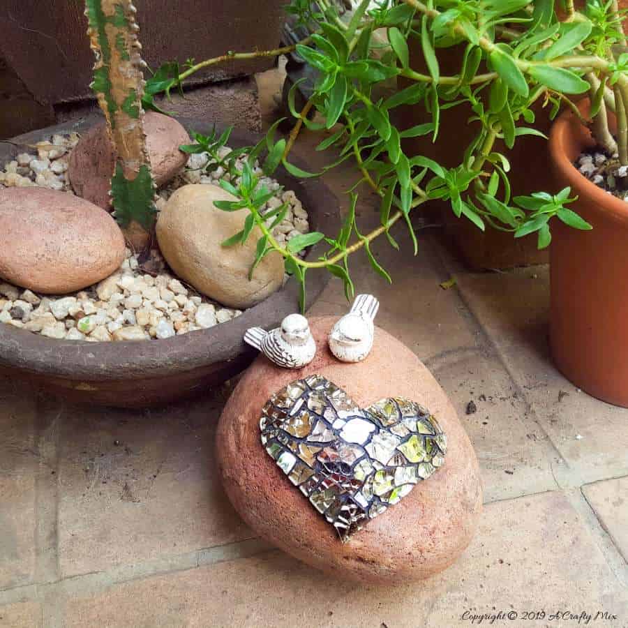 Cute Small Heart-Shaped Mosaic Doorstop