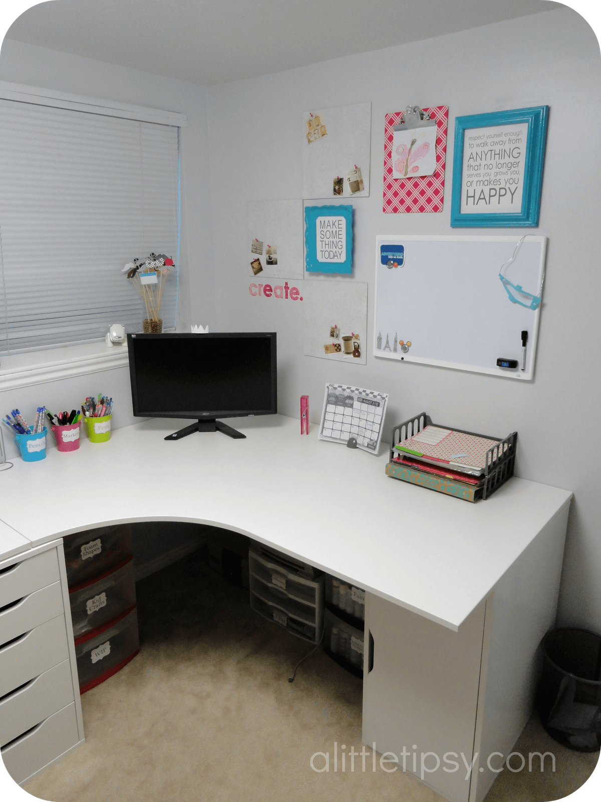 Spacious and Bright L-Shaped Office Desk