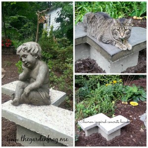 Chevron Inspired Cement Garden Bench Project