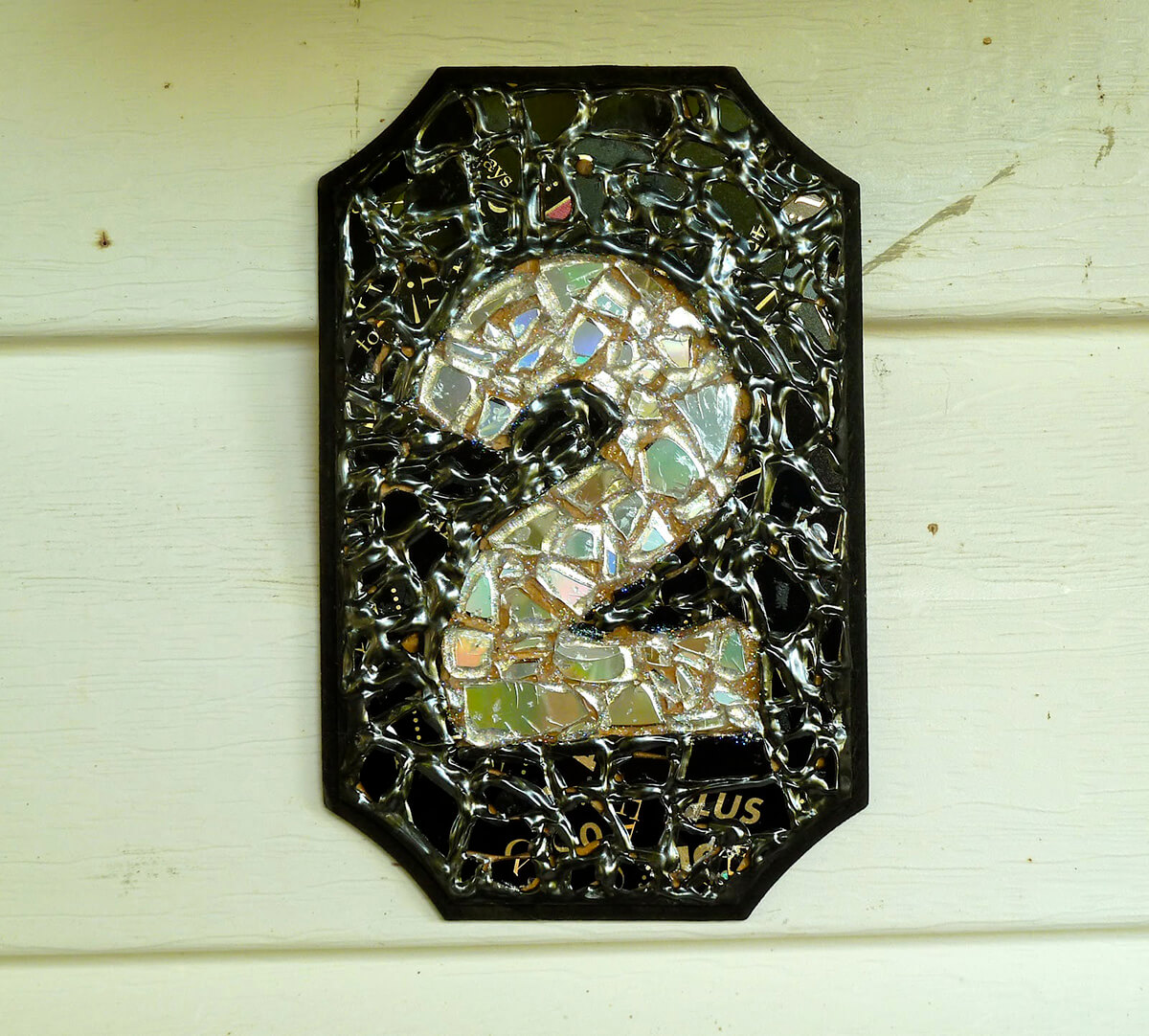 Recycled CD Mosaic Plaque Project