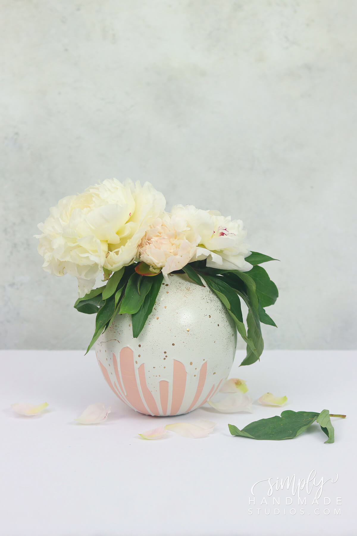 Cute Handmade Plaster Flower Vase