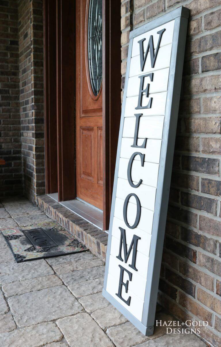 Inexpensive Wooden Lettering Welcome Sign