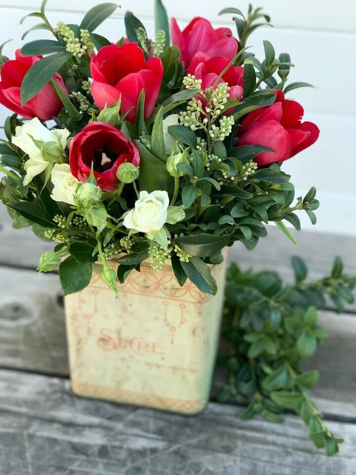 Gorgeous Flower Arrangement with Vintage Vase
