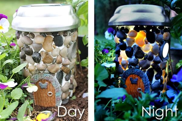 Solar Powered Fairy Garden House