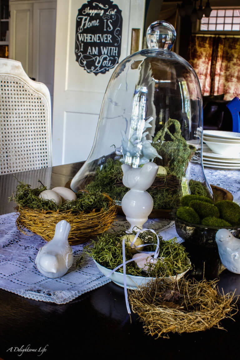 Mosses and Nests Galore Spring Time Decor