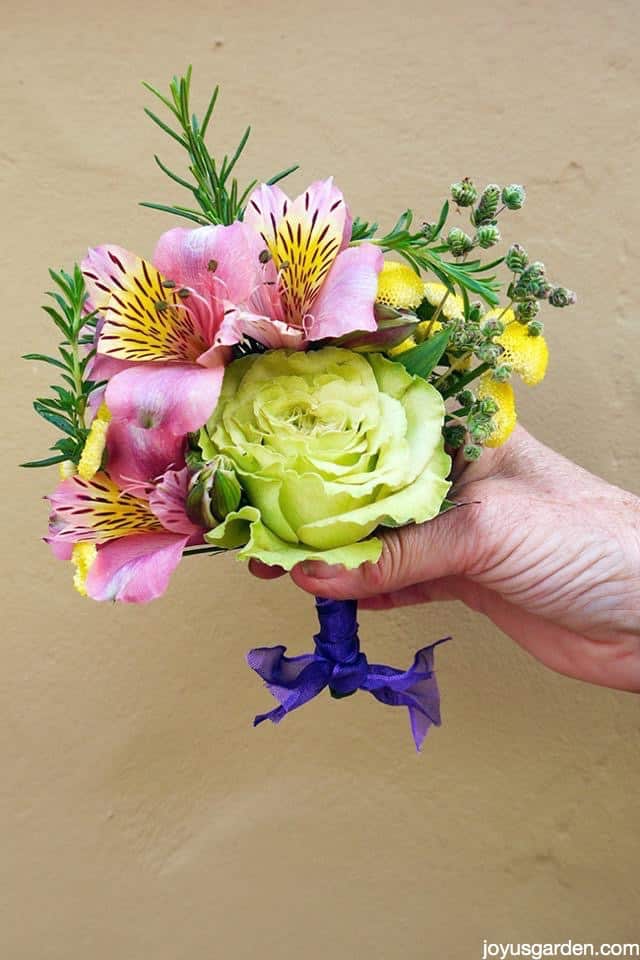 Stunning Flower and Herb Corsage