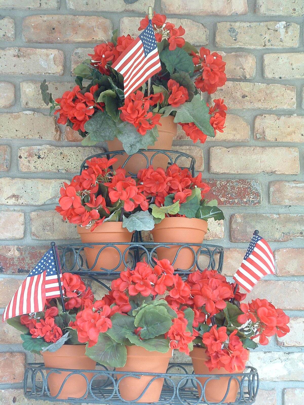 Patriotic Three-Tier Floral Arrangement