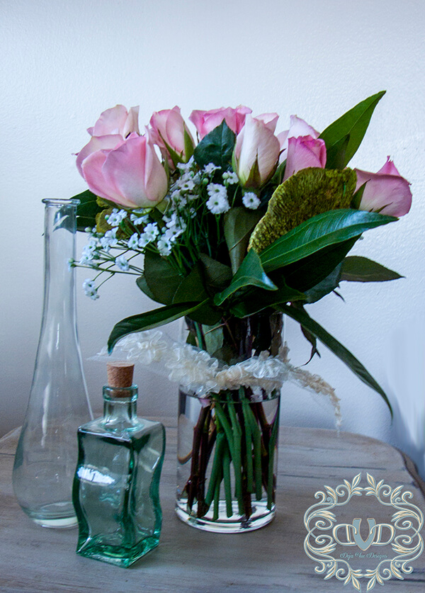 Discount Rose and Greenery Flower Display