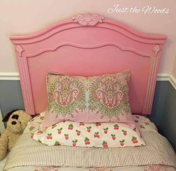 Gorgeous Painted Toddler Bed Headboard