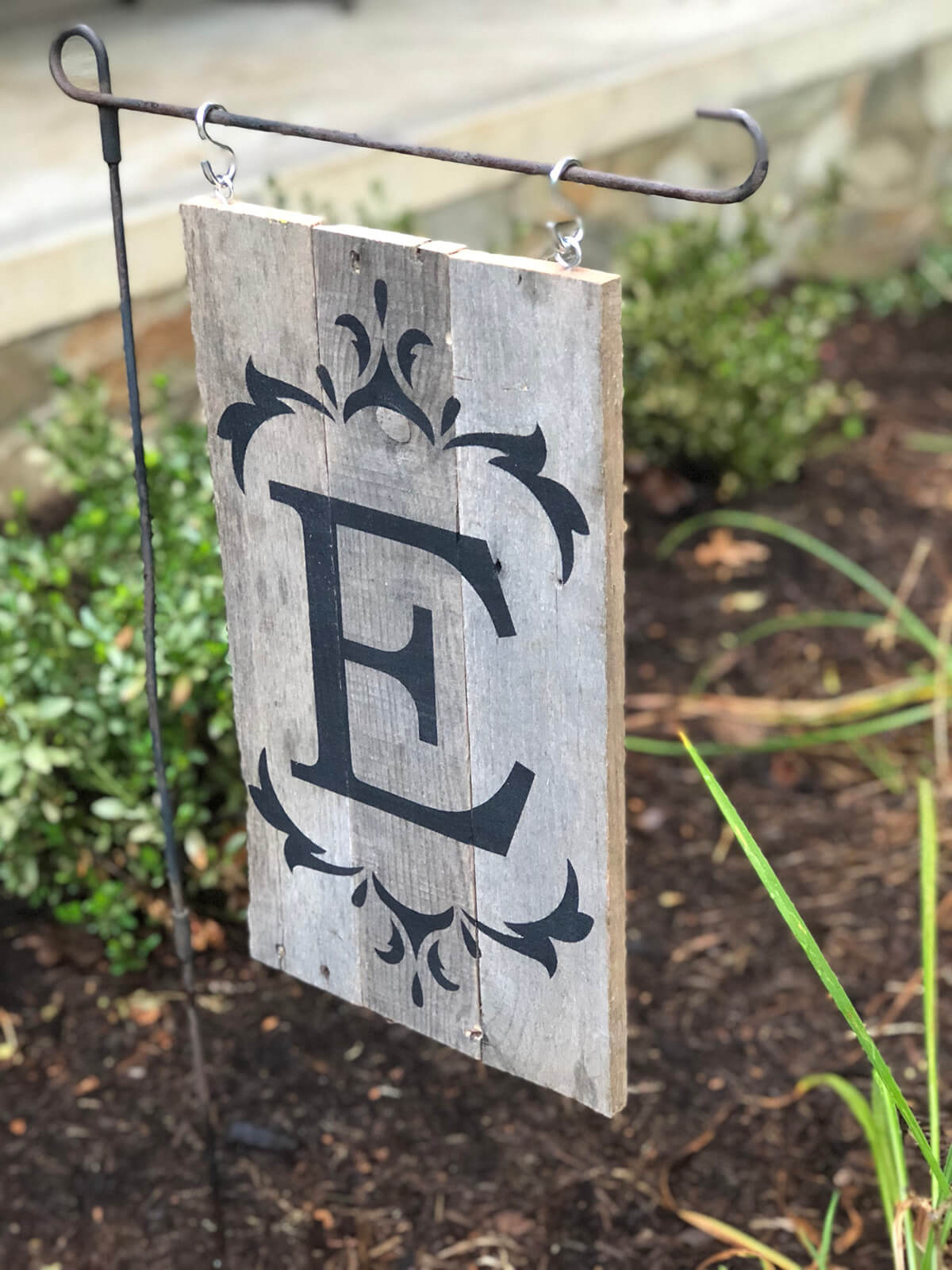 Monogrammed Garden Sign Outdoor Décor