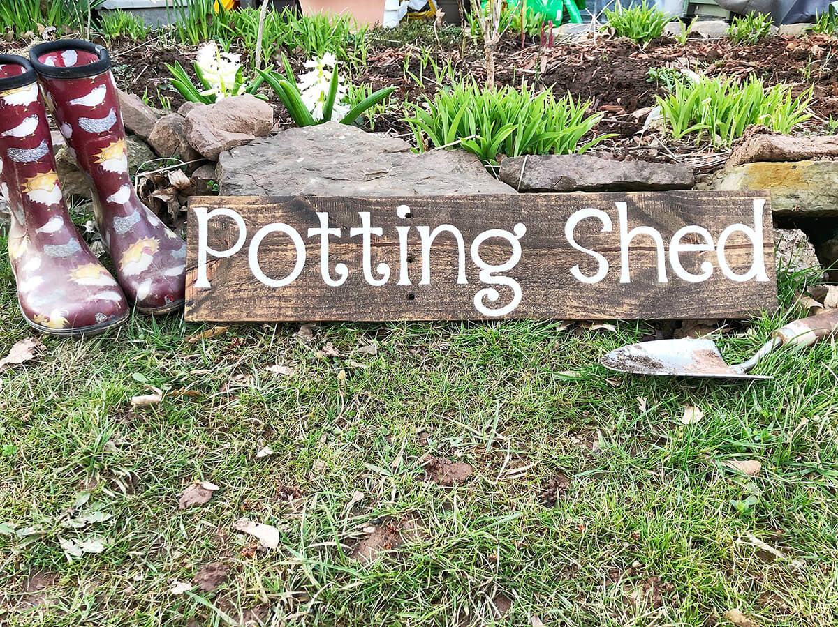 Personalized Outdoor Potting Shed Sign