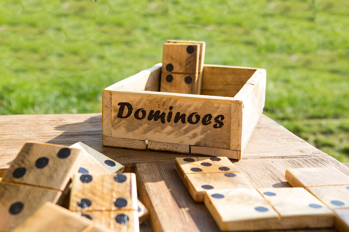 Large Wooden Dominoes Garden Game