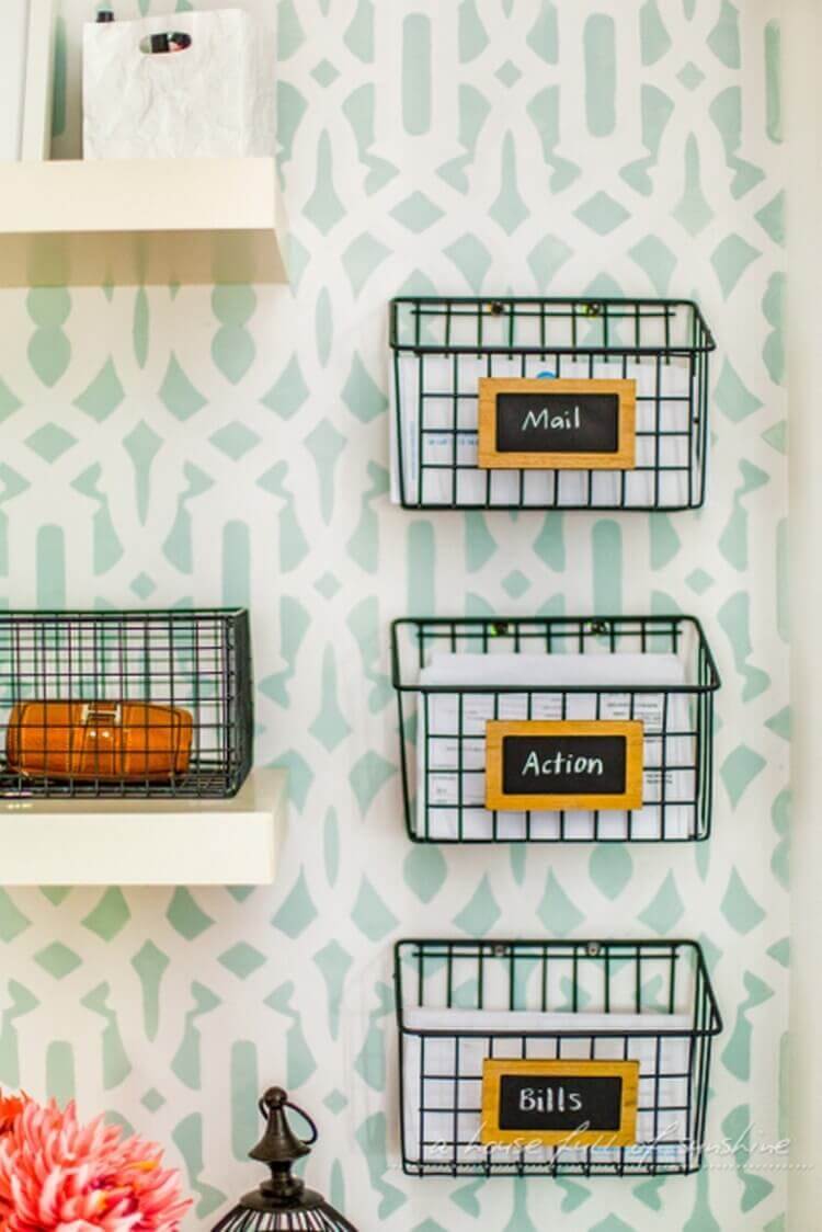 Essential Organization in Labeled Wire Letter Baskets