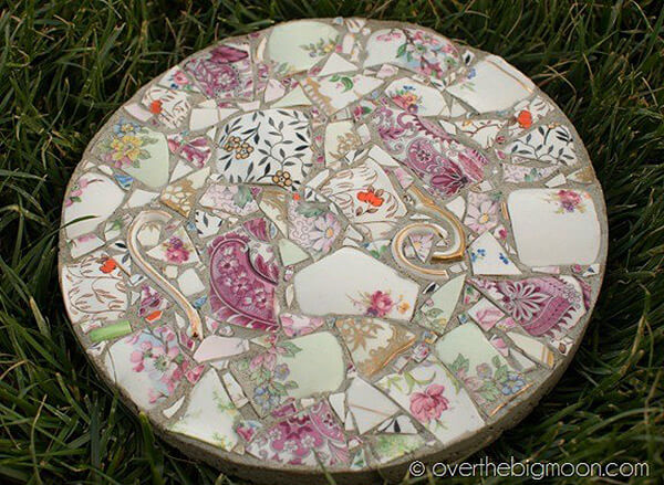 Mostly Mosaic Masterpiece Garden Stepping Stone