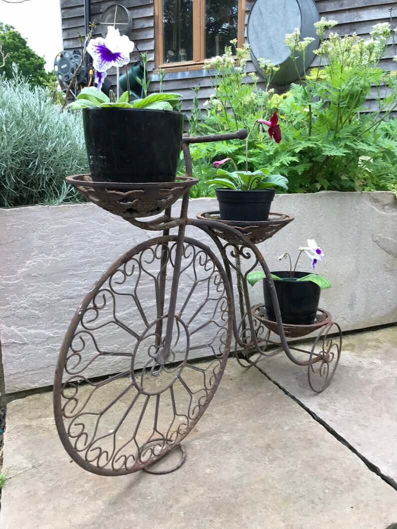 Creative and Functional Metal Plant Stand