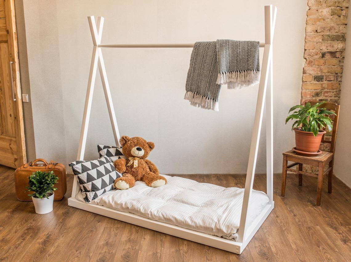 Handmade Teepee Montessori Toddler Bed