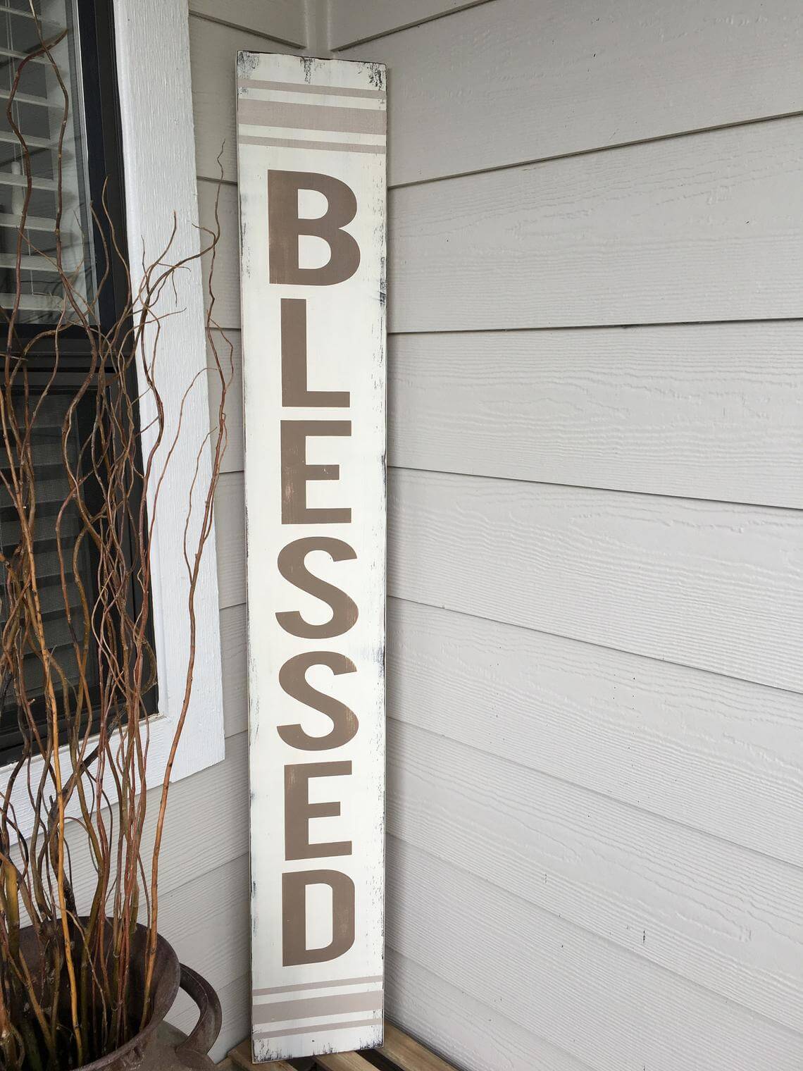 “Blessed” Farmhouse Custom Porch Sign