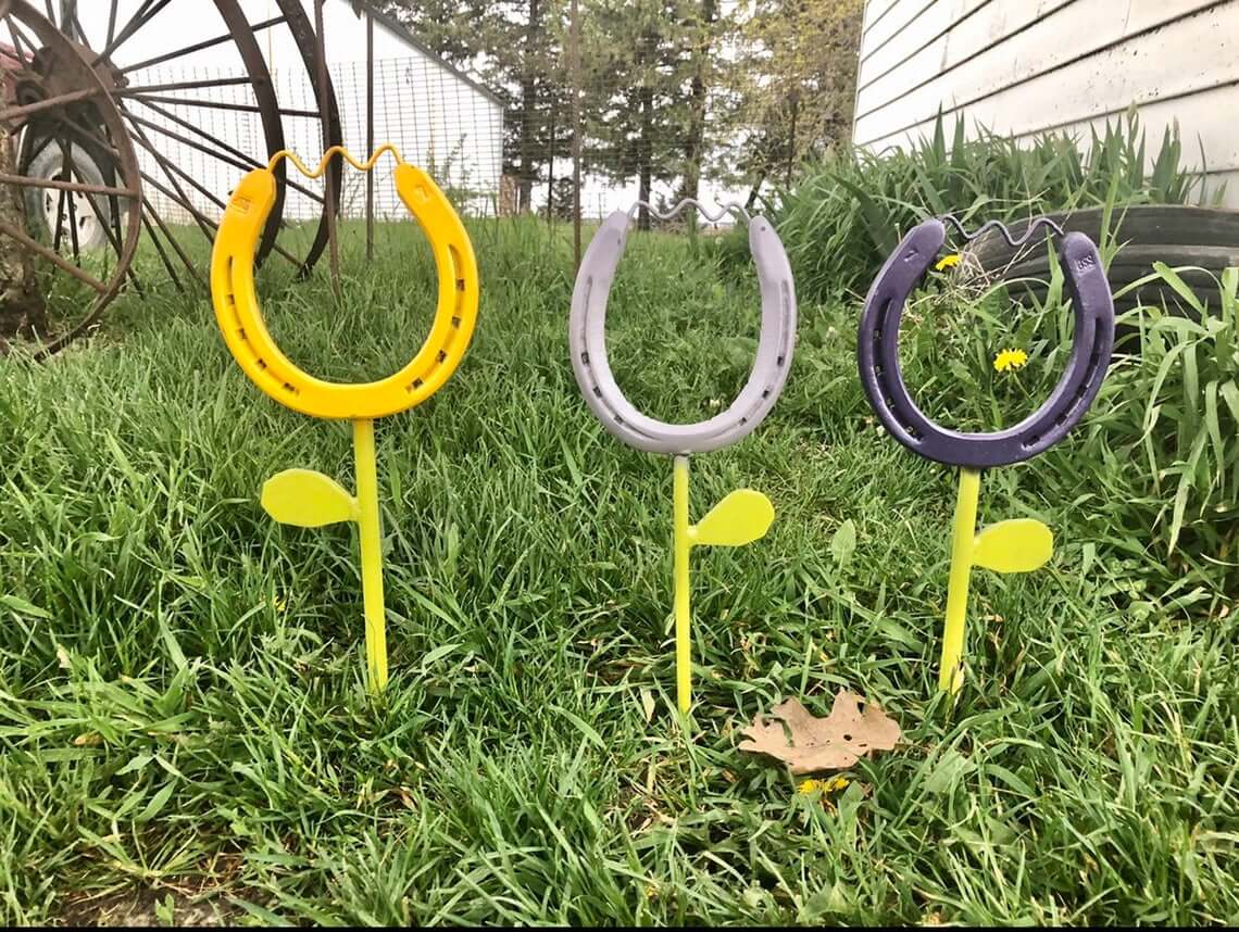 Giddy Up Fun and Fabulous Horseshoe Flower Trio