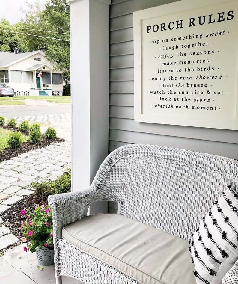 Porch Rules Oversized Wall Sign
