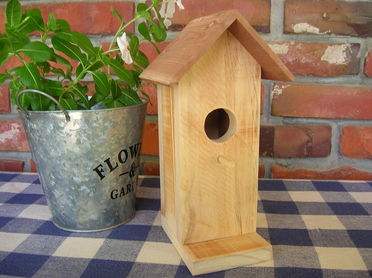 Rustic Decorative Birdhouse with Aromatic Cedar Roof