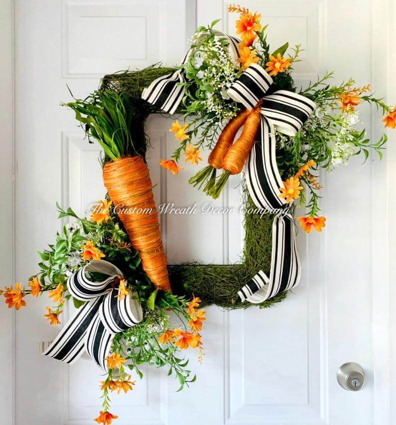 Modern and Magnificent Moss & Carrot Wreath