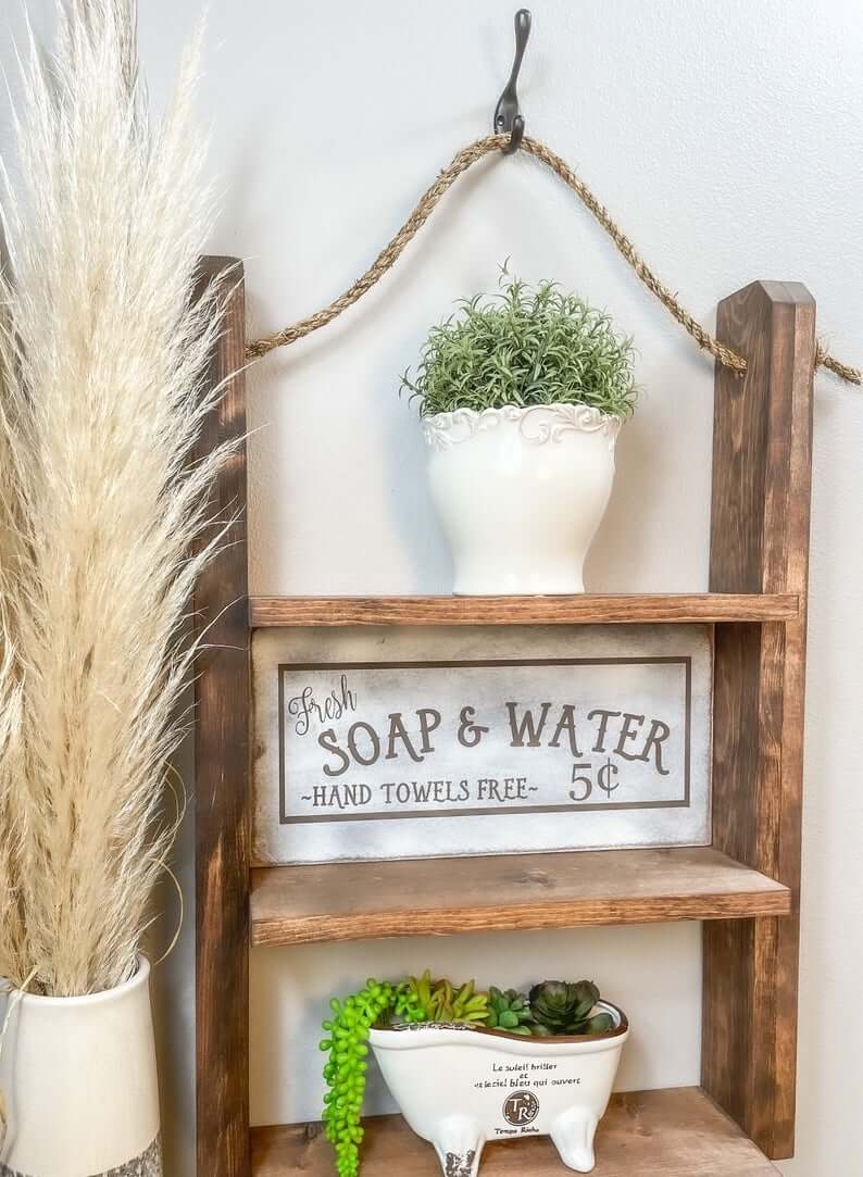 Modern Farmhouse Floating Shelves Storage