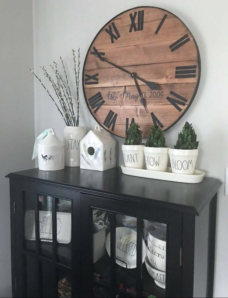 Stunning Oversized Customized Rustic Clock