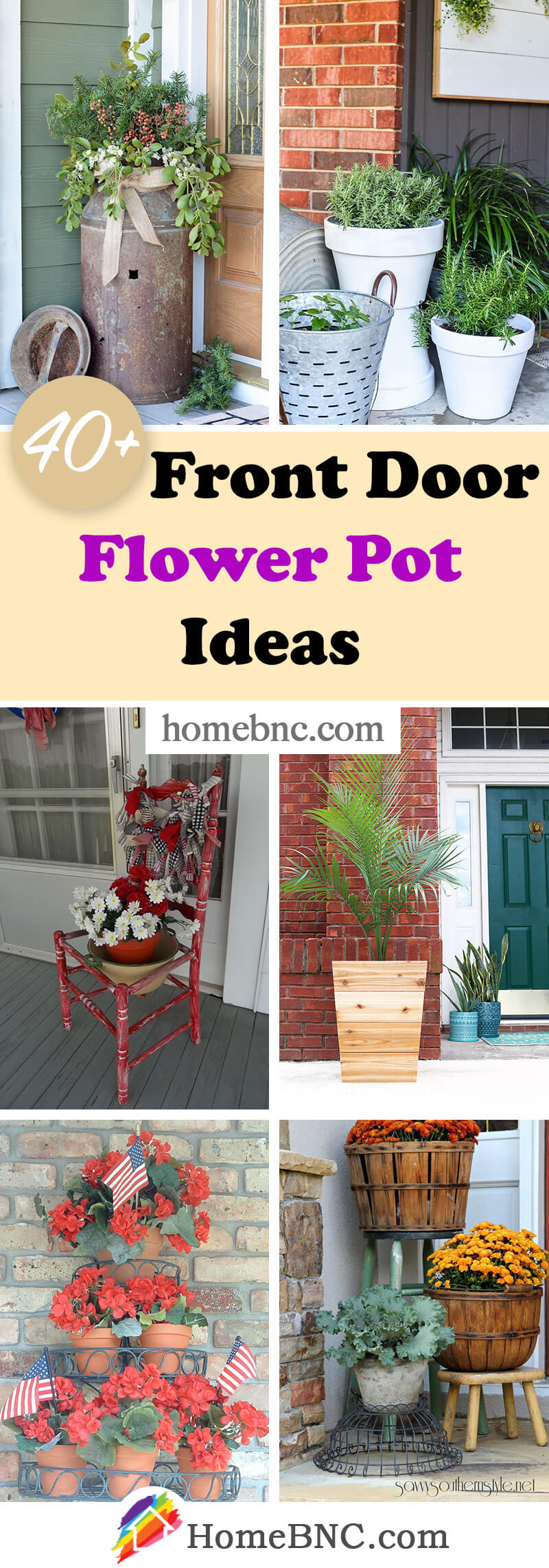 40+ Best Front Door Flower Pots (Ideas and Designs) for 2021
