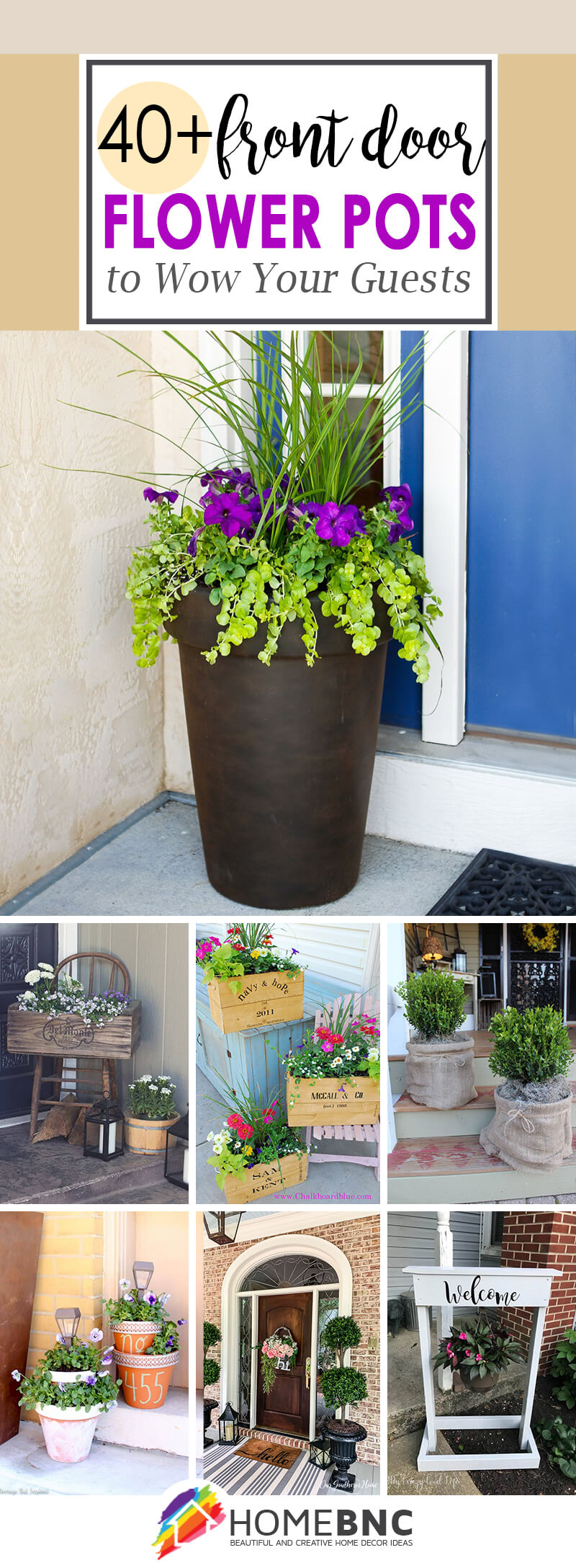  Best Front Door Flower Pots Ideas And Designs For  - Front Porch Potted Plant Arrangement Ideas