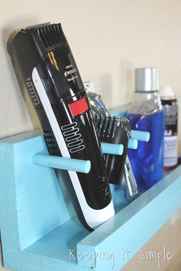 Modern Man's Wooden Shaving Caddy