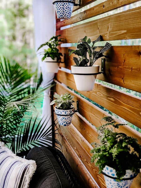 Wonderful Wood Slat Wall of Plants