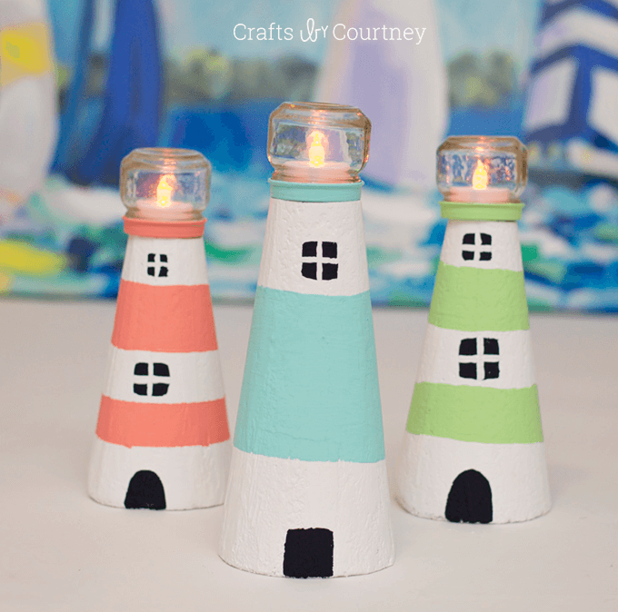 Summery and Sweet Foam Lighthouse Décor