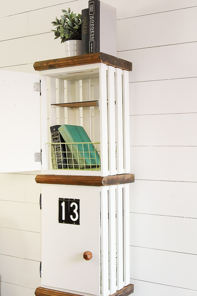 Add a Door for DIY Crate Lockers