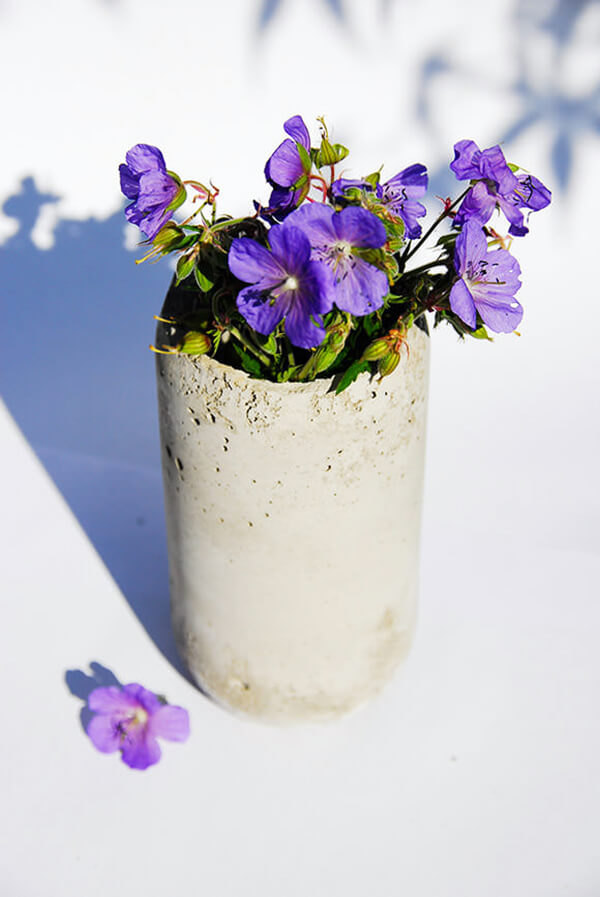 Natural and Rustic Concrete Cylinder Vase