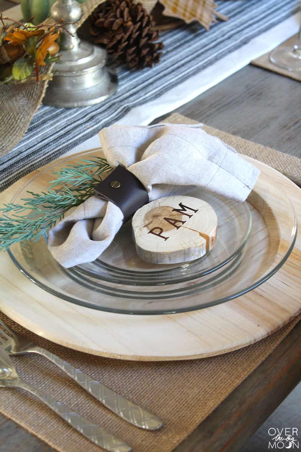 Personalized Place Marker and Napkin Ring