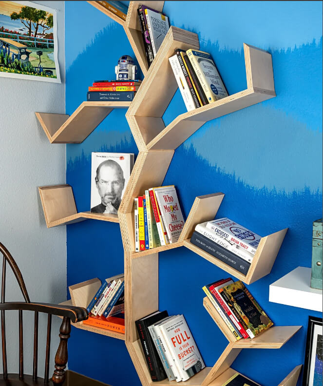 wall bookshelves ideas