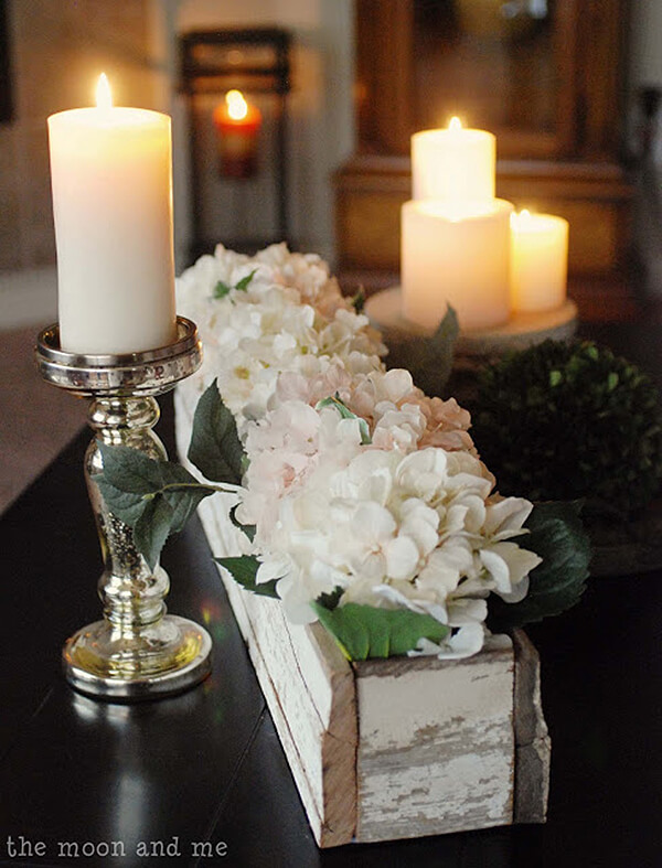 DIY Rustic Barn Wood Flowerbox Centerpiece