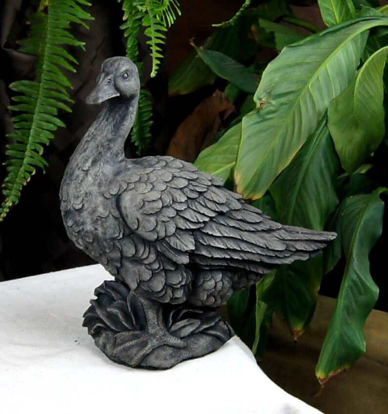 Farm Friendly Duck Cast Stone Sculpture