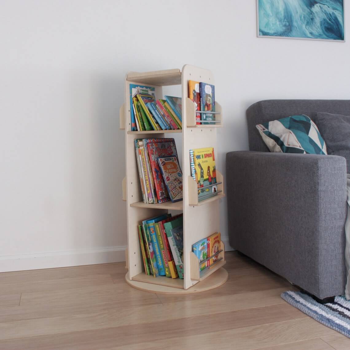 Simply Basic Birch Revolving Bookcase