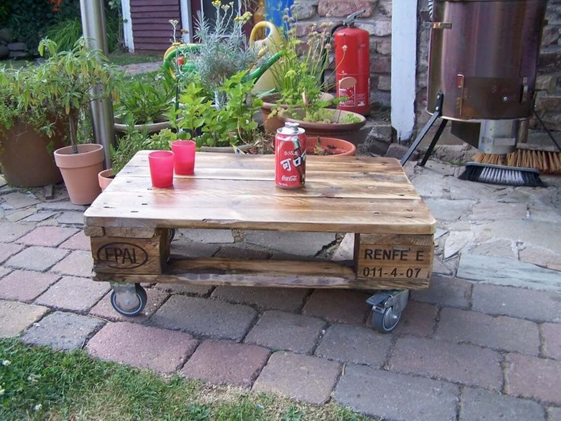 Vintage Pallet Wooden Coffee Table