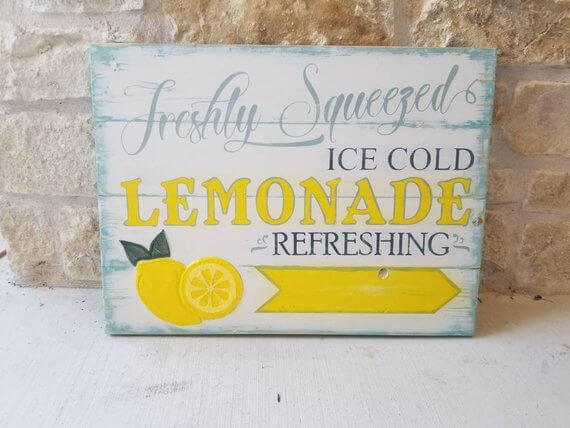 Rustic Lemonade Stand Decorative Sign