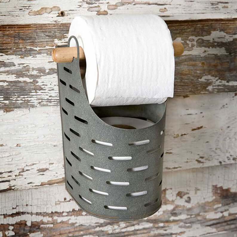 Simple Olive Bucket Toilet Paper Holder