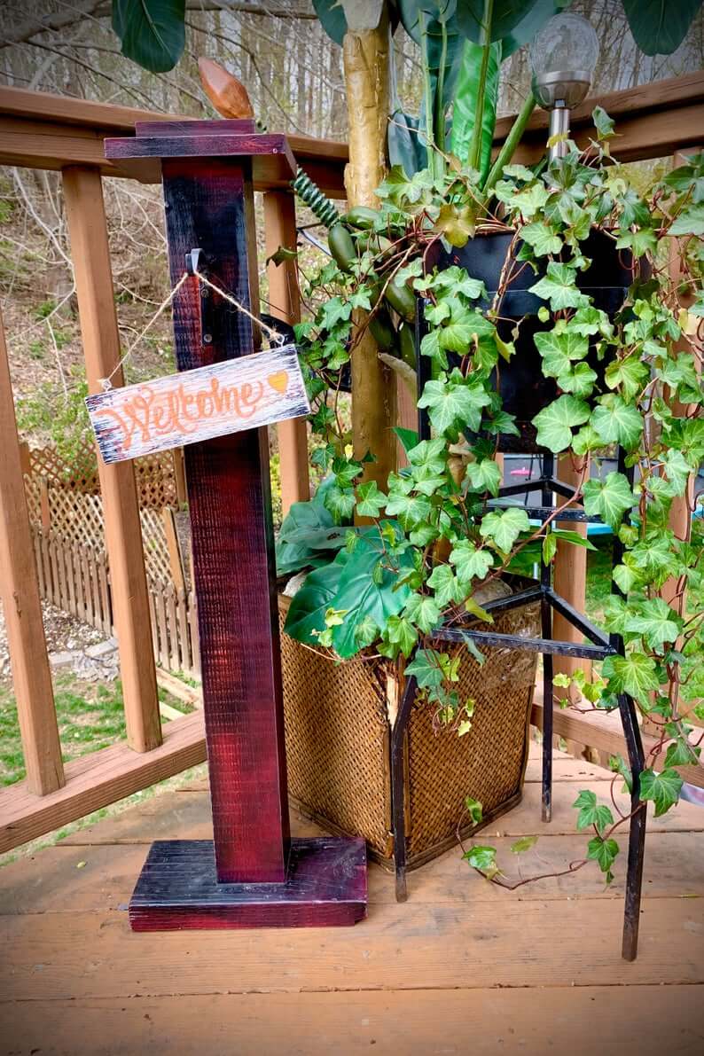 Cranberry Colored Porch Post Decoration — Homebnc