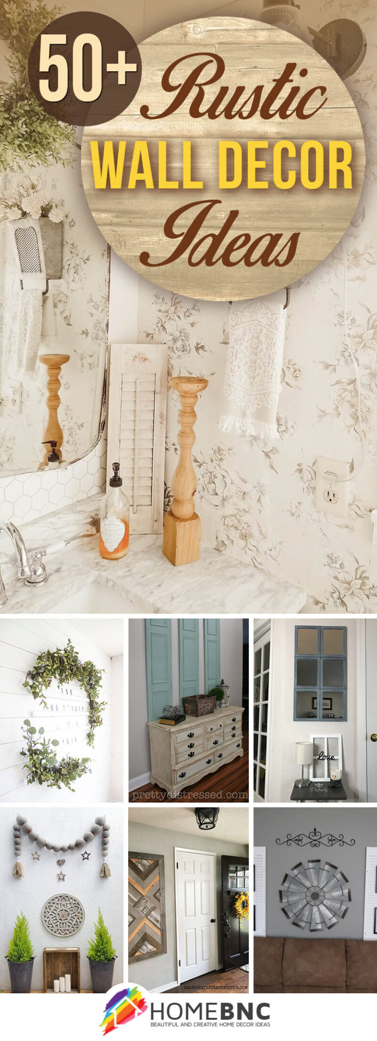 Rustic Wall Decor Ideas Pinterest Share Homebnc V6 768x2117 