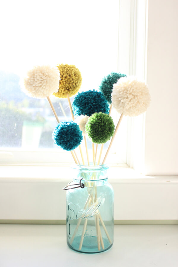 Pretty Pom Pom Potsticker Bouquet Decorations