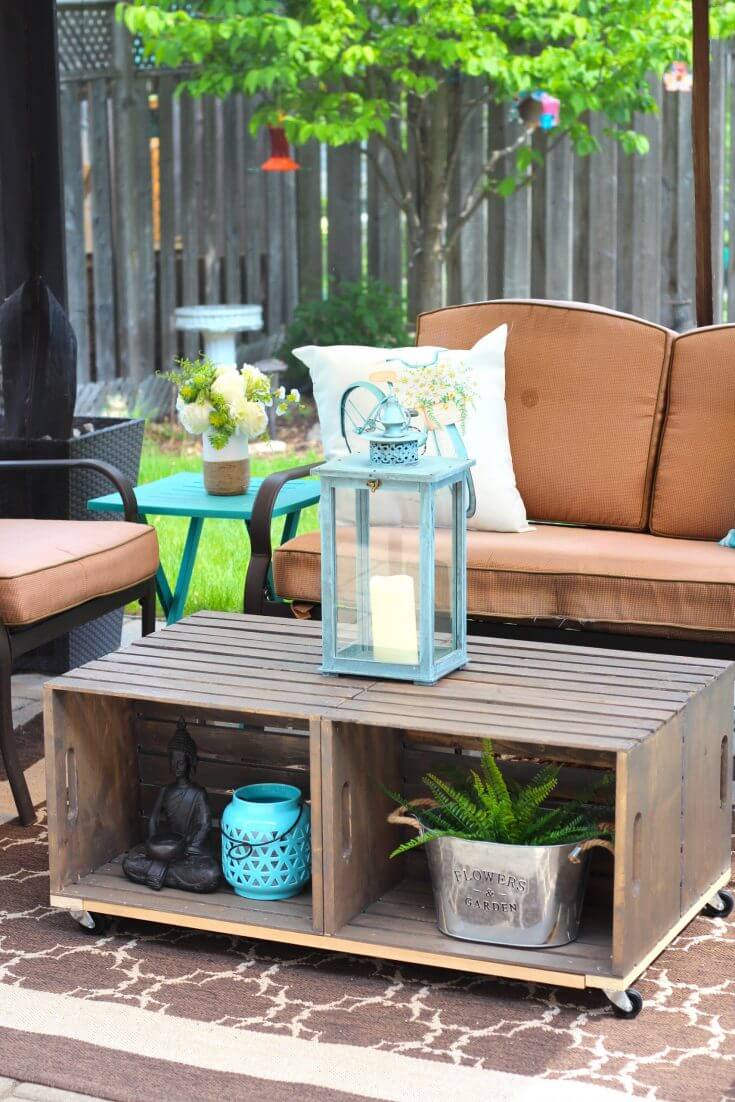 Outdoor Coffee Table with Storage Space