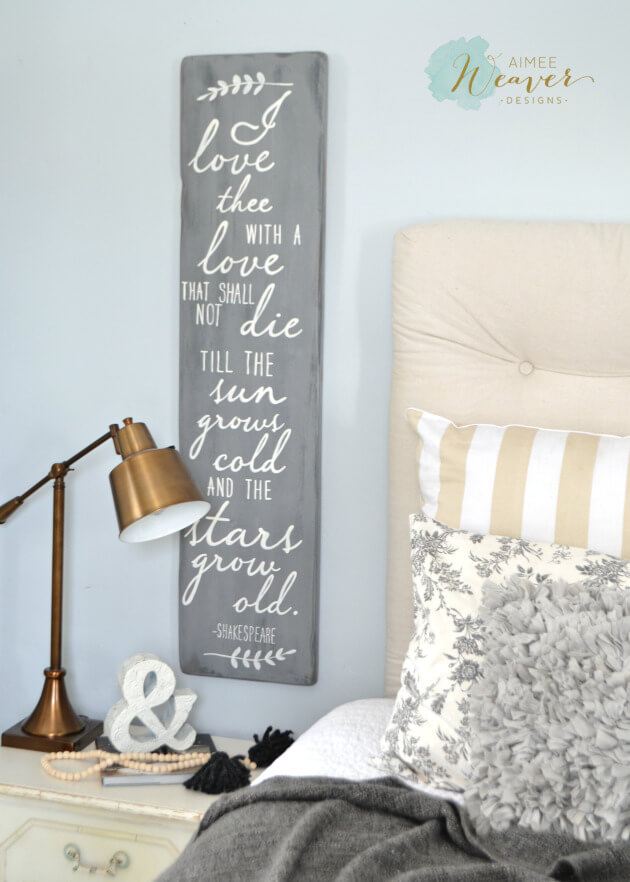 Gray and White Shakespeare Poetic Love Sign