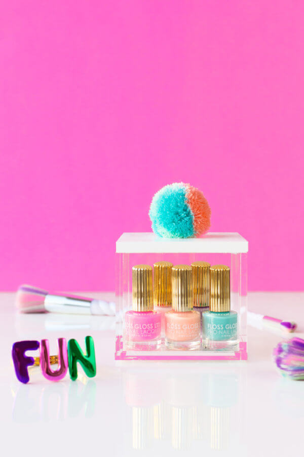 Fun and Feminine Decorative Pom Pom Storage